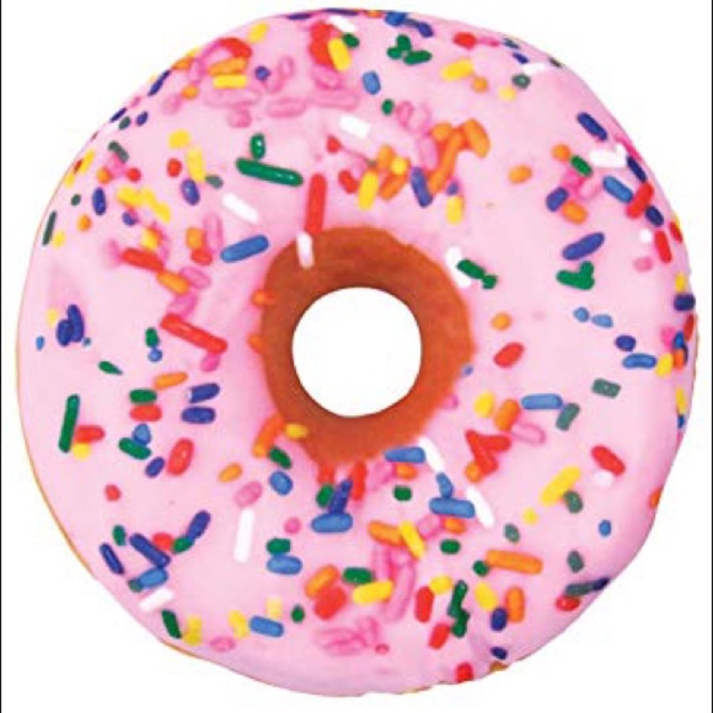 iscream Donut Shaped Pillow Pink Front Chocolate